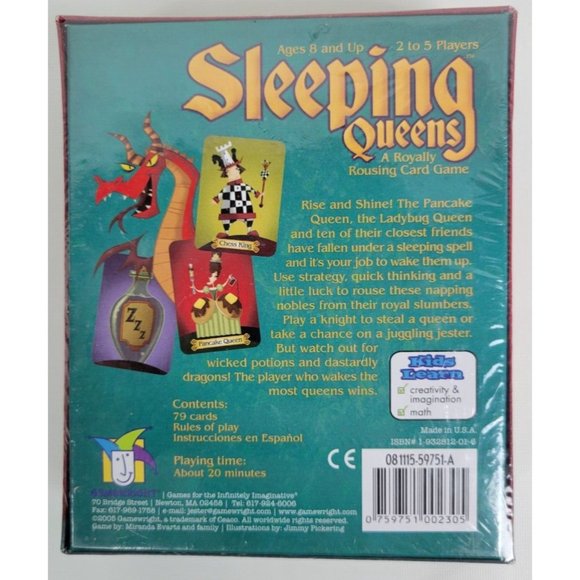 NIP Sleeping Queens Card Game Game Wright 2005‎ - Picture 4 of 5